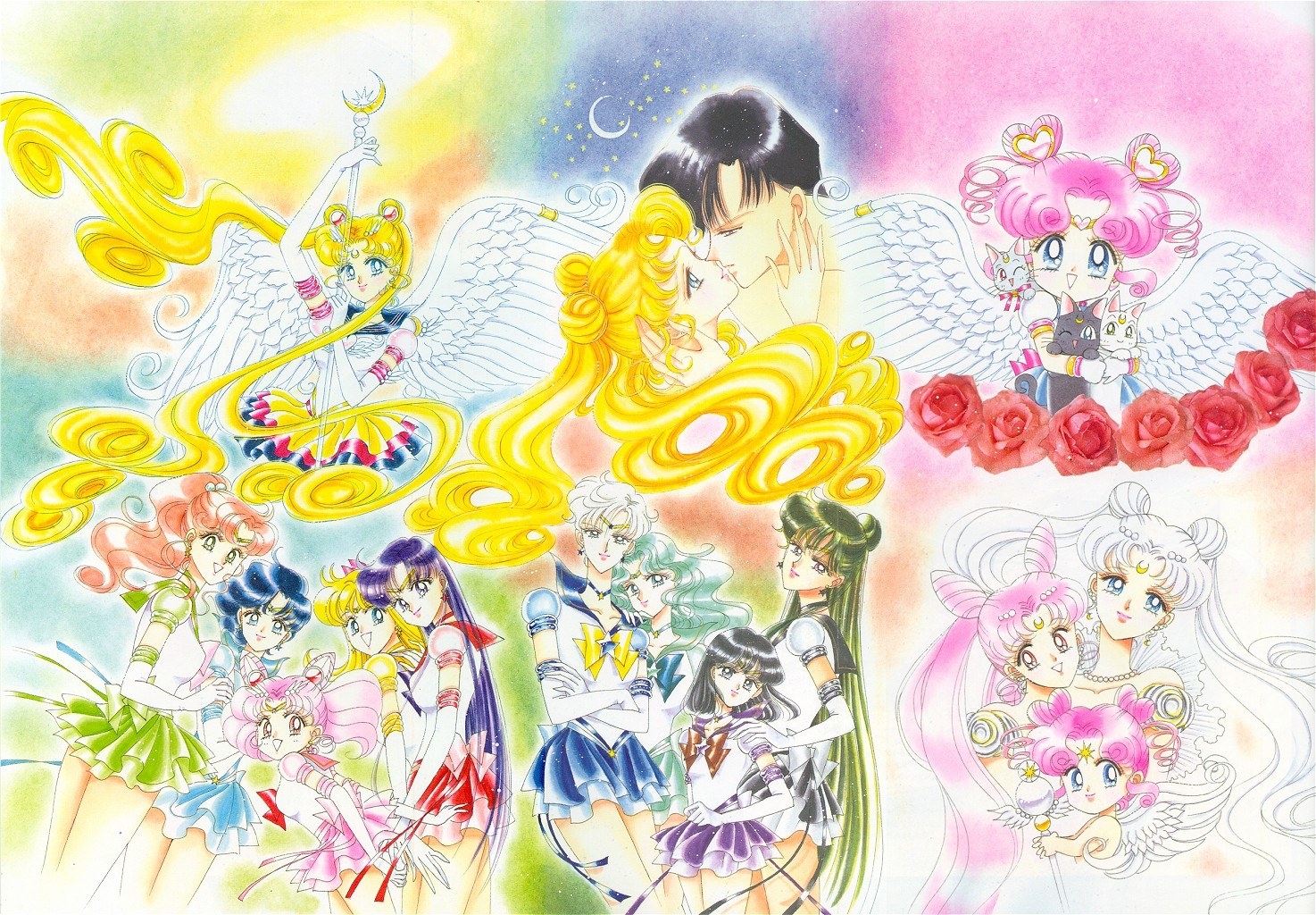 Pretty Soldier Sailor Moon vol 5 original illustration art book Naoko Takeuchi 